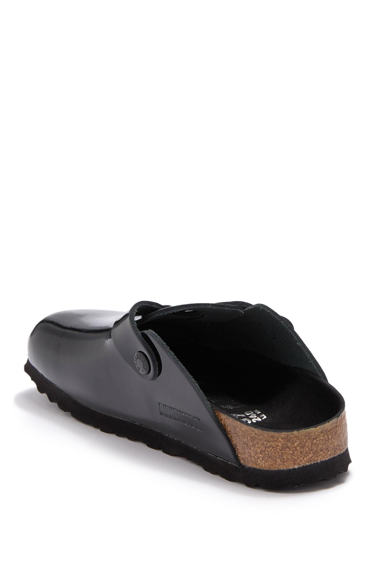 birkenstock boston patent leather clog
