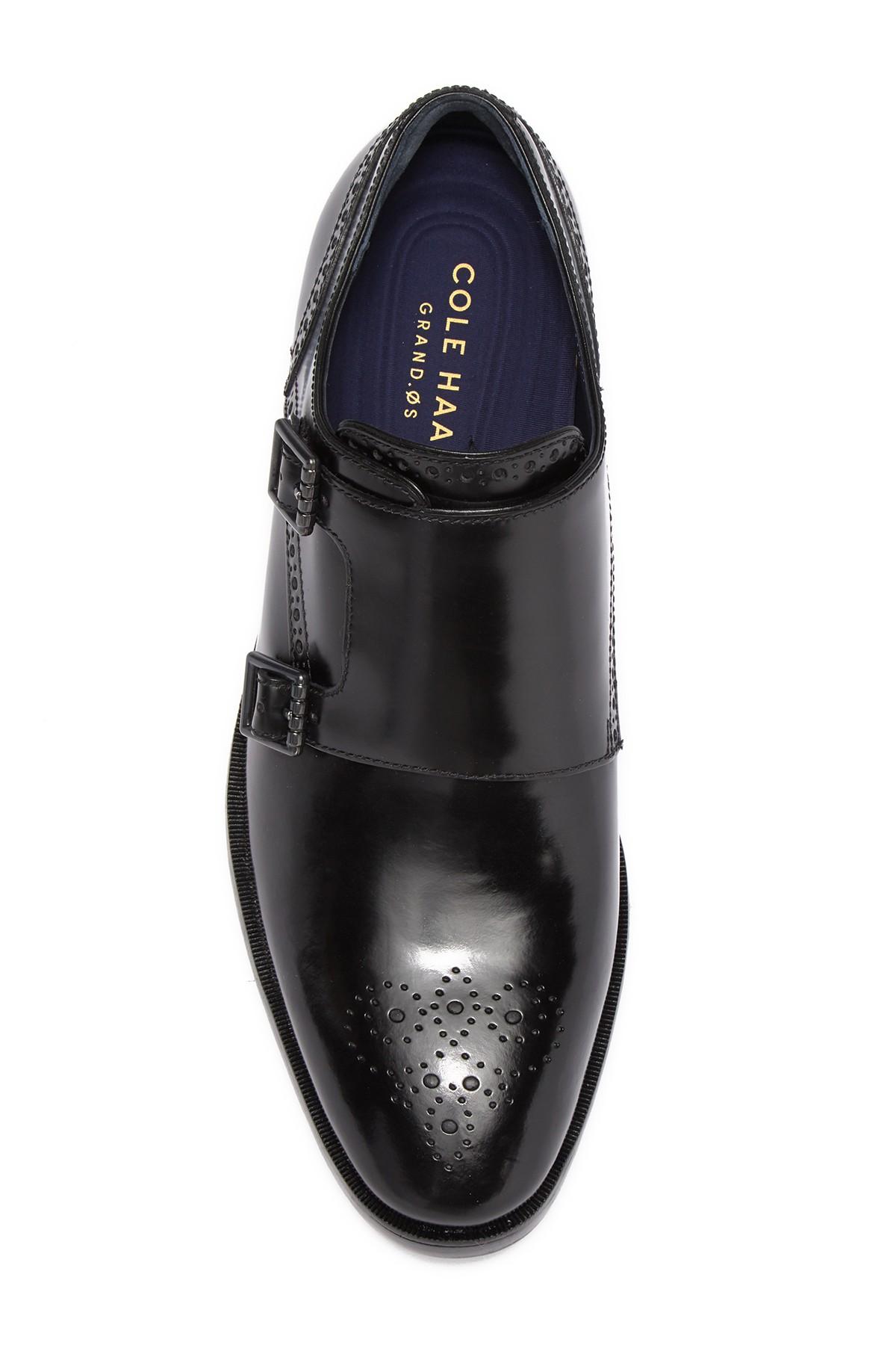 Cole Haan Leather Hamilton Double Monk Strap Shoe (men) in Black for Men - Lyst