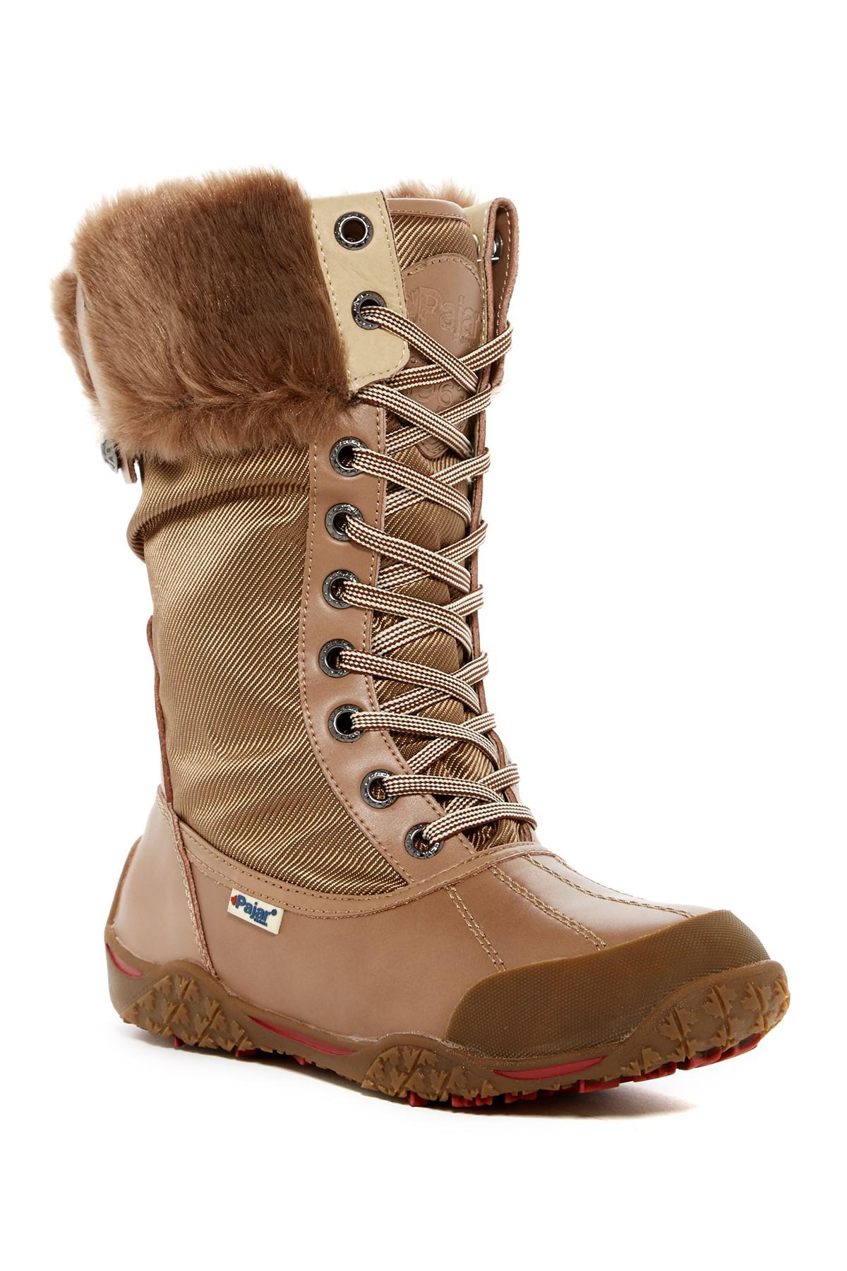 pajar paramili waterproof faux wool lined boot