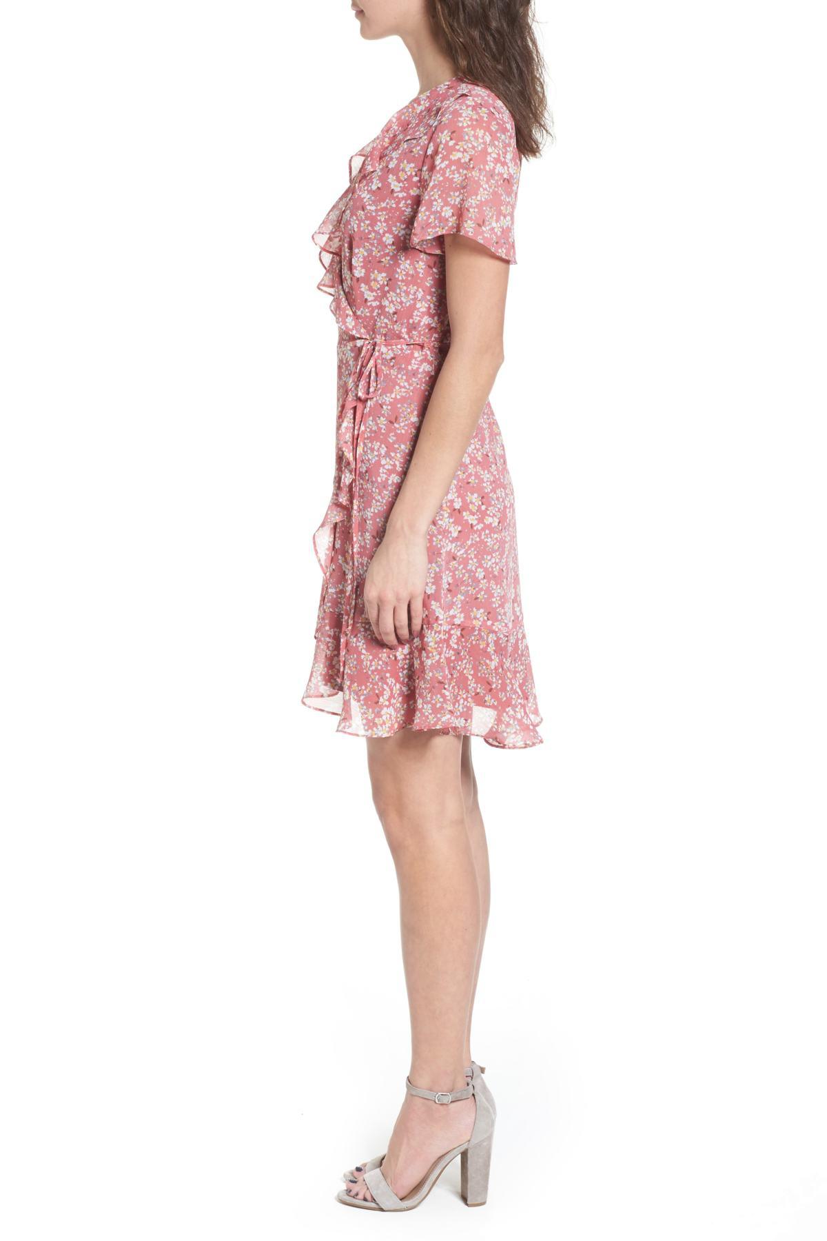 lush colie ruffle wrap dress