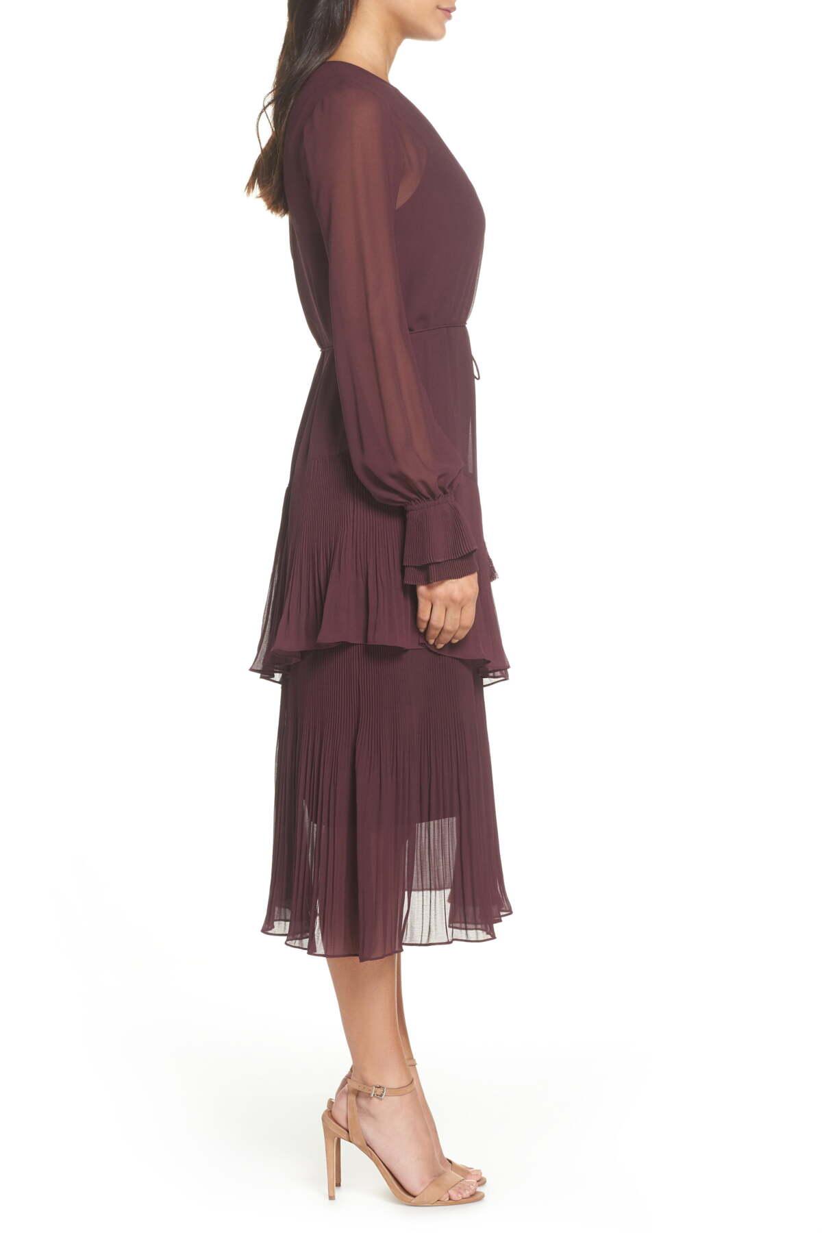 chelsea28 pleat detail midi dress