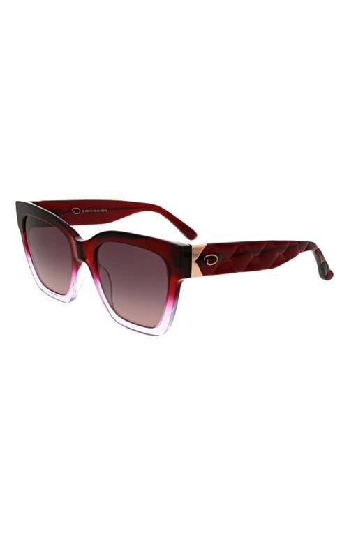 Oscar De La Renta Cat Eye Sunglasses-burgandy Oscar De La Renta 54mm Cat Eye Sunglasses In Burgundy | ModeSens main image 3