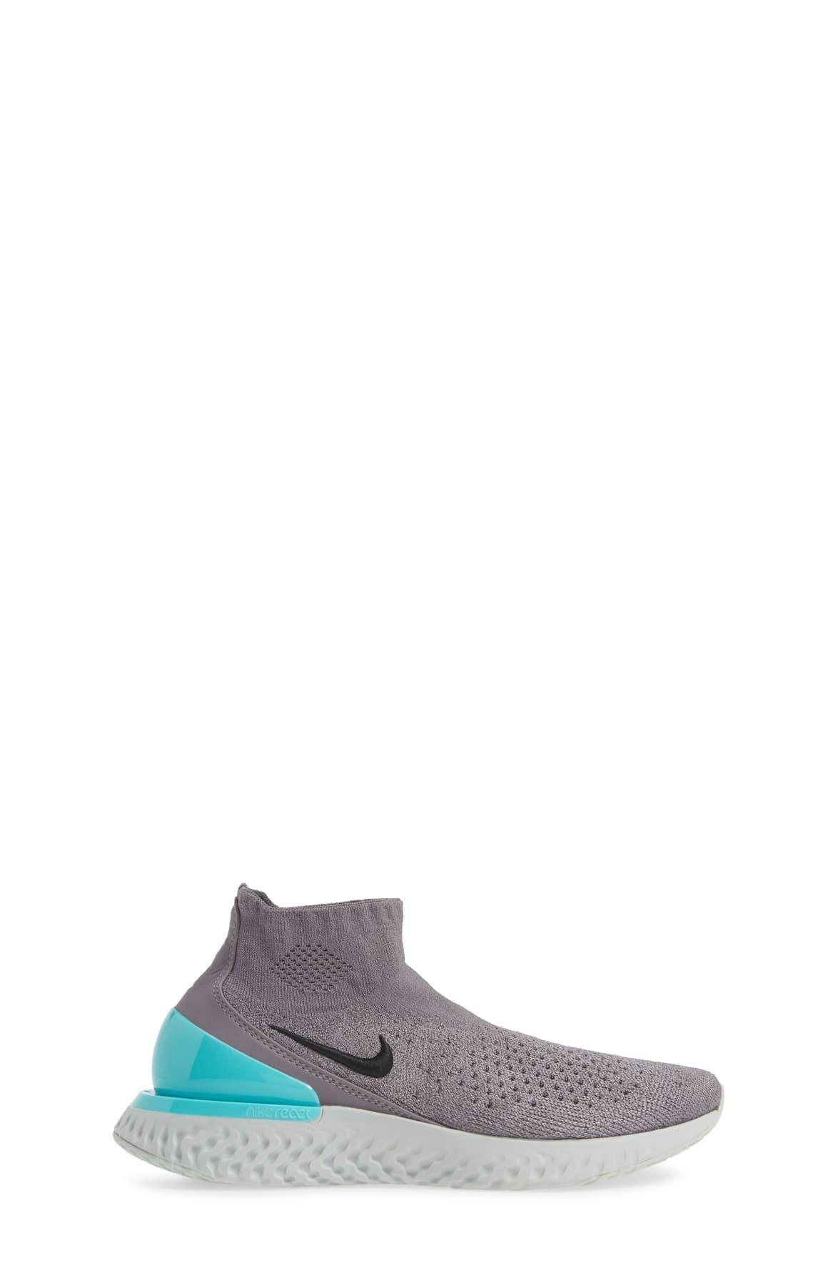 Nike Leather Rise React Flyknit Sock Sneaker for Men | Lyst