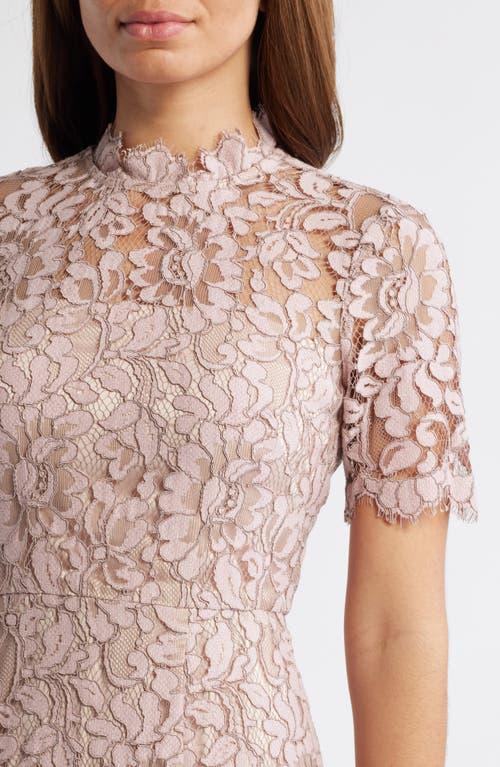 Eliza J Illusion Lace Midi Sheath Dress in Pink | Lyst Eliza J Illusion Lace Midi Sheath Dress in Pink | Lyst