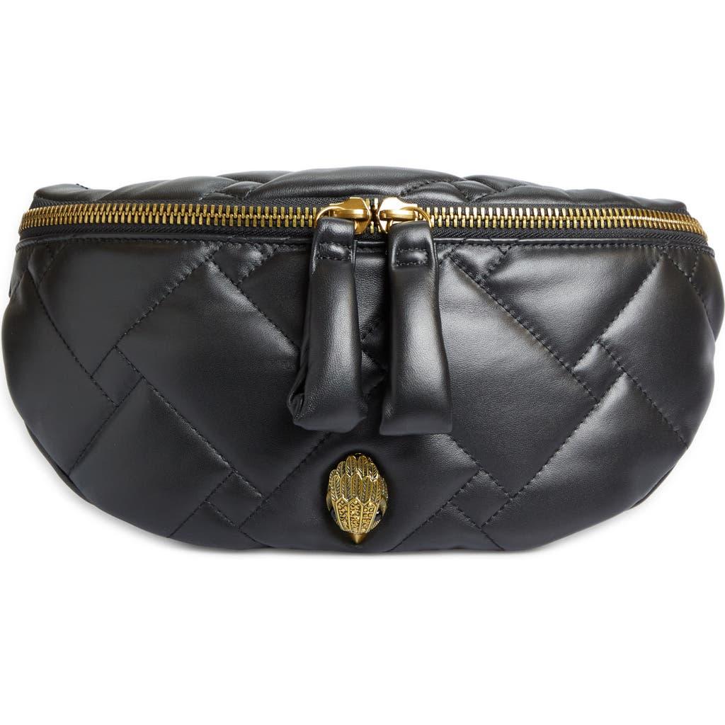 Kurt Geiger Black Quilted Belt Bag with Gold Accent Kurt Geiger Kensington Quilted Leather Belt Bag in Black | Lyst main image 3