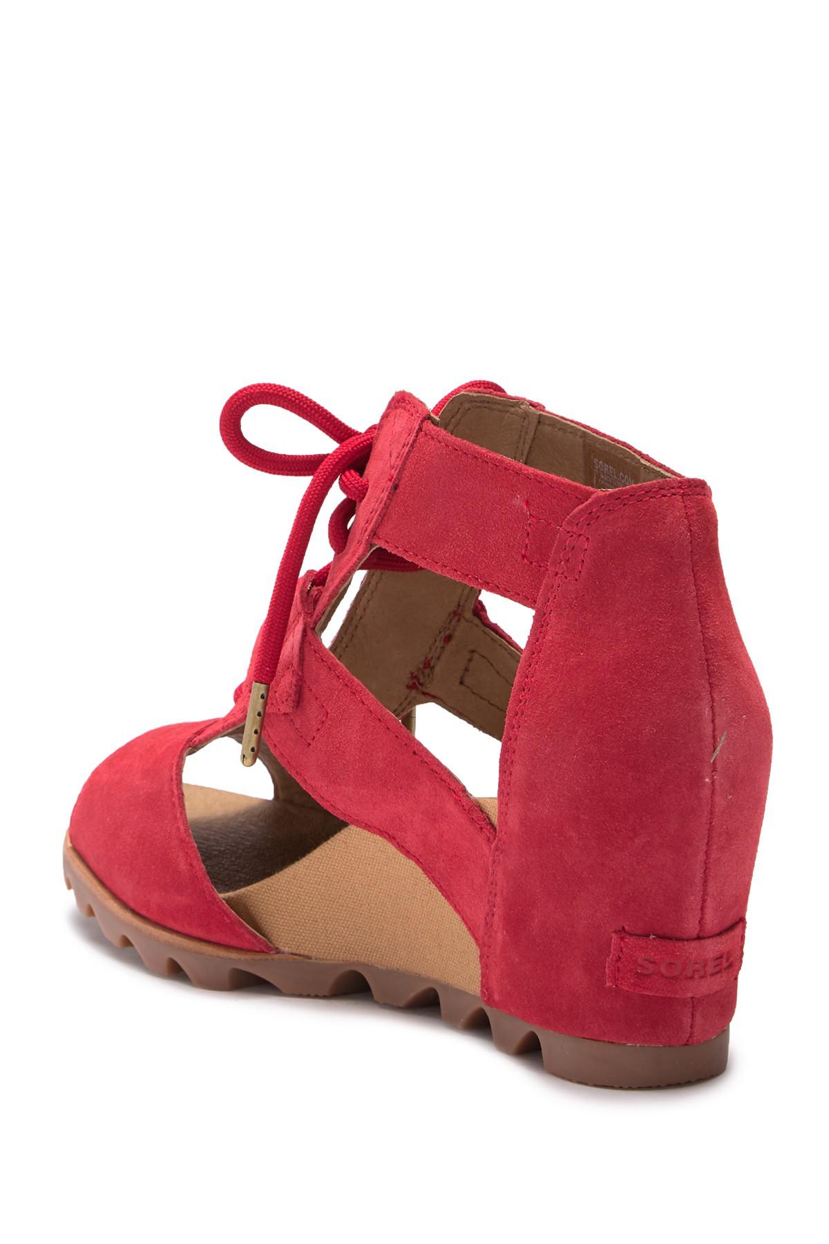 red sorel sandals
