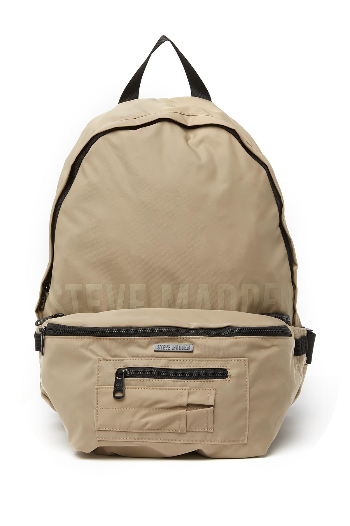 Steve Madden Synthetic Nylon Backpack With Detachable Fanny Pack Lyst