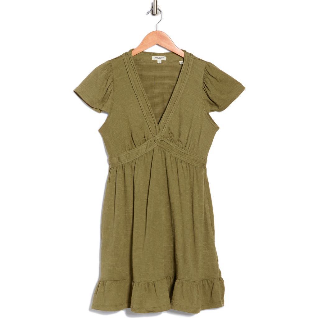green emerald velvet dress Shop The Linen Studio Strapless Dress (Apple Green) main image 0