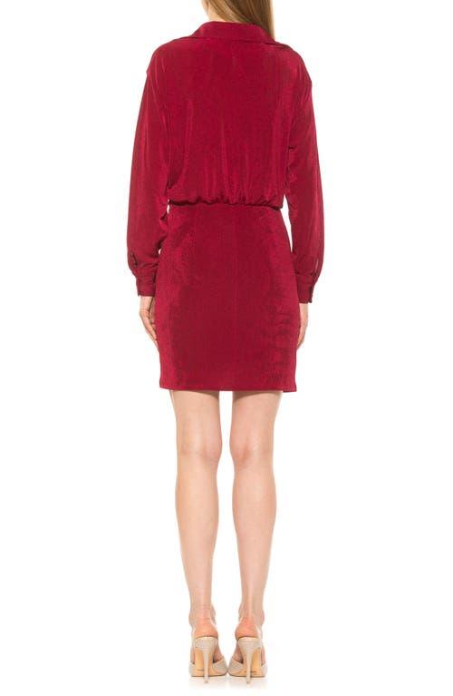 Alexia Admor Avril Velvet Shirtdress in Red | Lyst Alexia Admor Avril Velvet Shirtdress in Red | Lyst