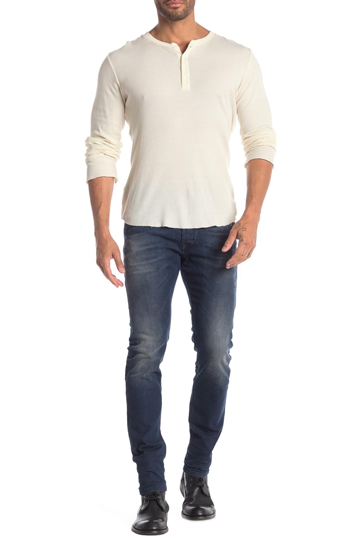 DIESEL Denim Tepphar Distressed Skinny Jeans in Denim (Blue) for Men Lyst