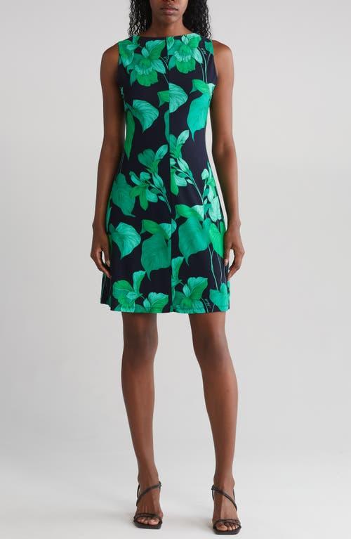 Tommy Hilfiger Jersey Island Leaf Shift Dress in Green | Lyst