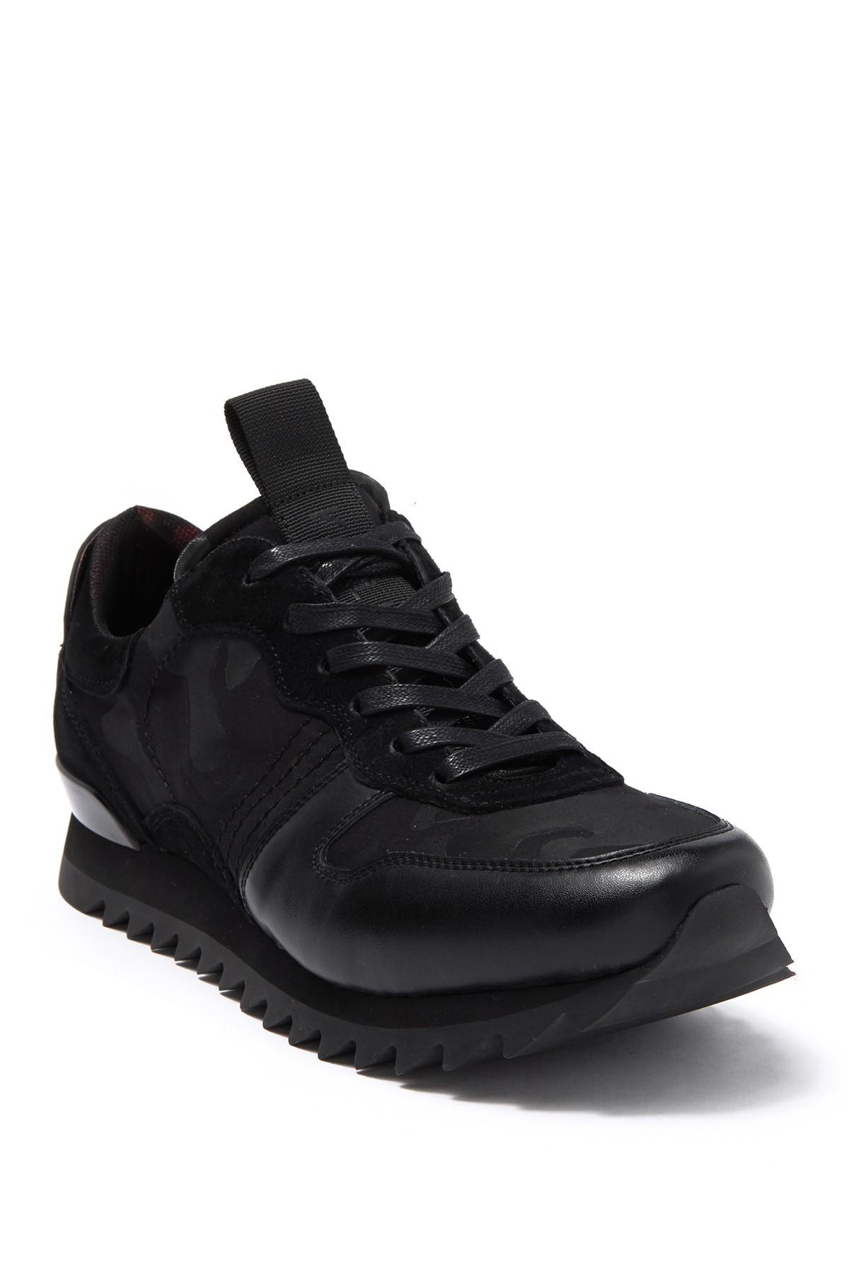 Karl Lagerfeld Suede Camo Runner Sneaker in Black/Grey (Black) for Men ...