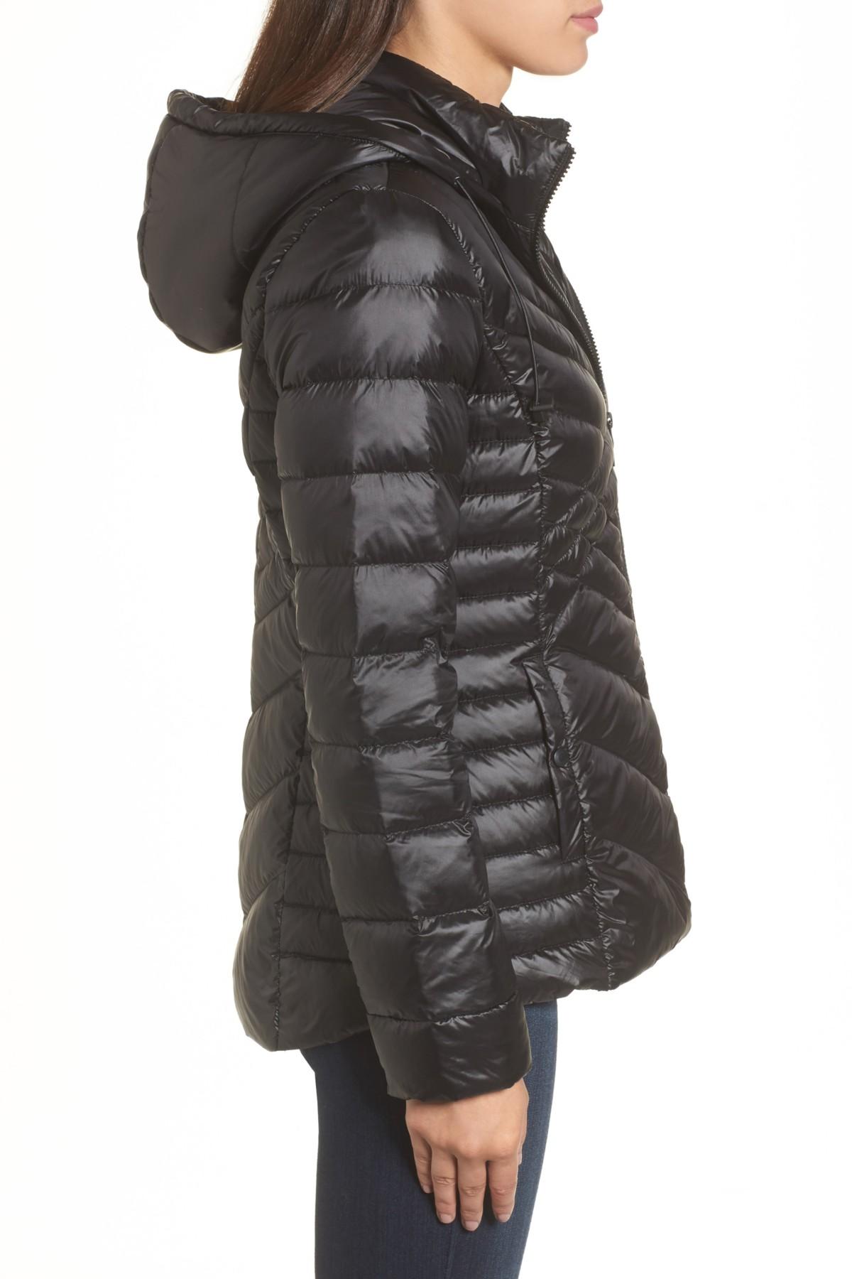 halogen hooded puffer jacket