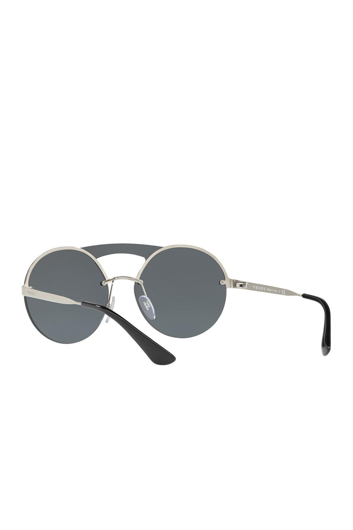 prada 36mm round sunglasses