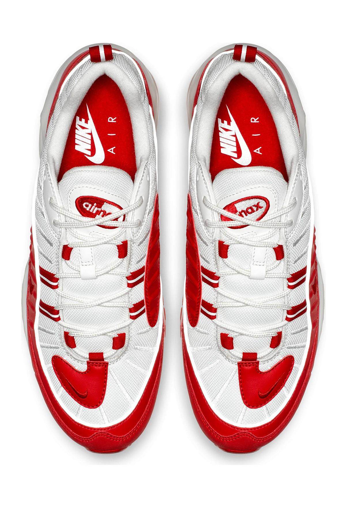 Nike Leather Air Max 98 Low-top sneakers in University Red (Red ... Nike Leather Air Max 98 Low-top sneakers in University Red (Red ...