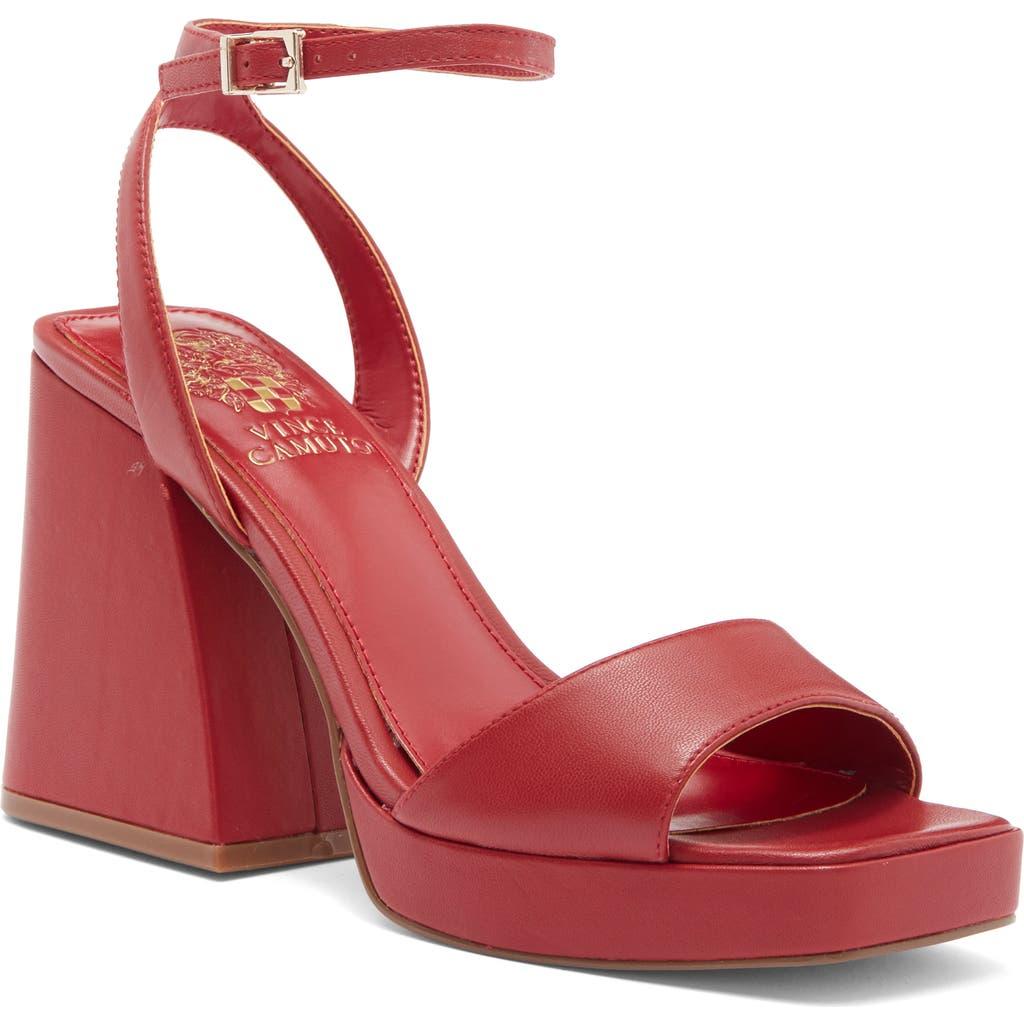 Vince Camuto Pilanna Platform Sandal in Red | Lyst