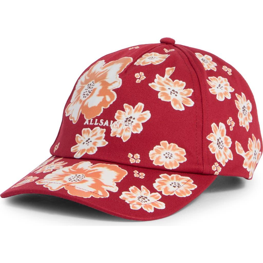 all-saints-RED-Floral-Baseball 
