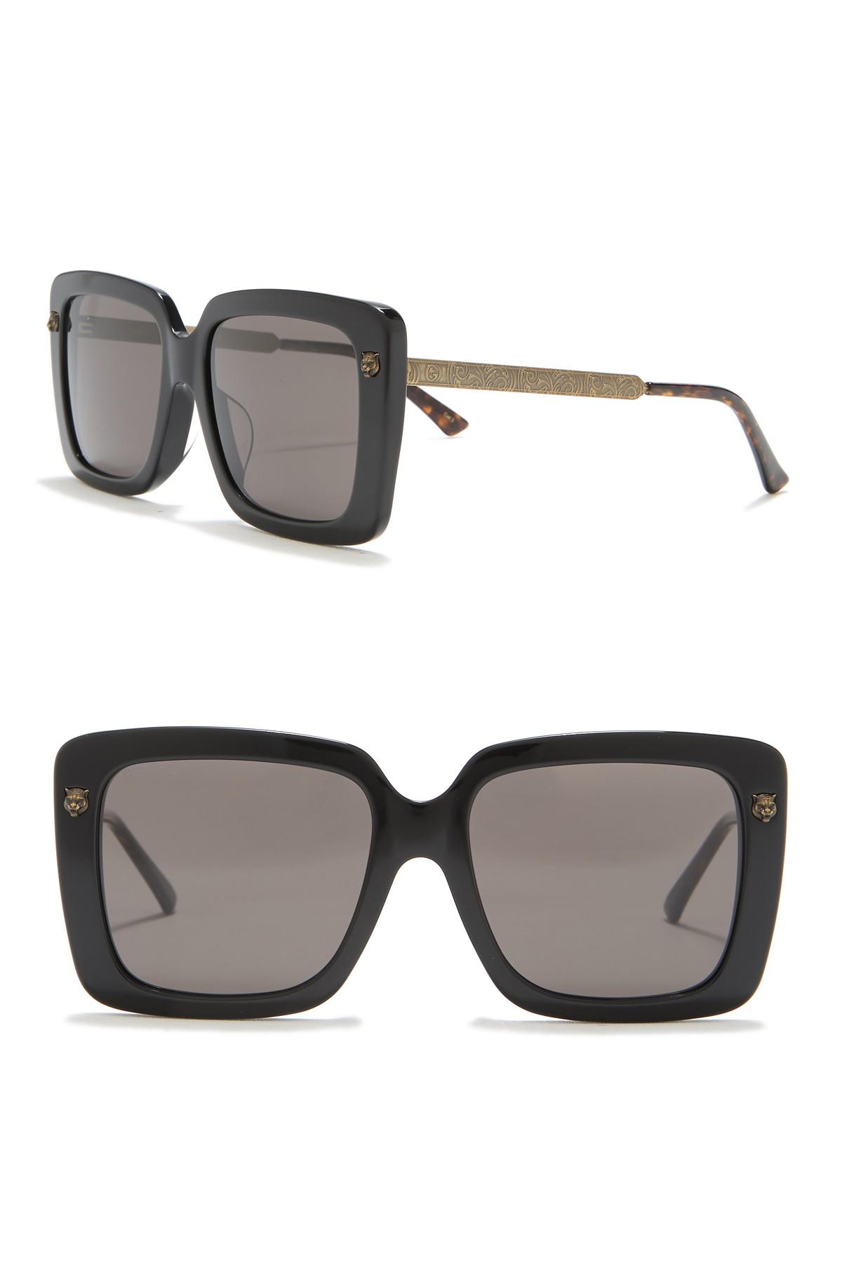 gucci 55mm oversized square sunglasses