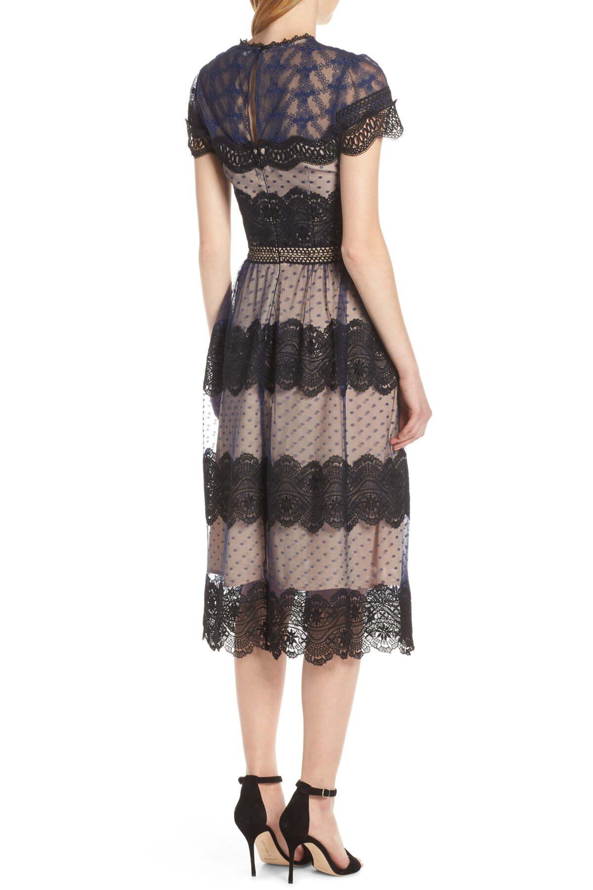 chelsea28 lace midi dress