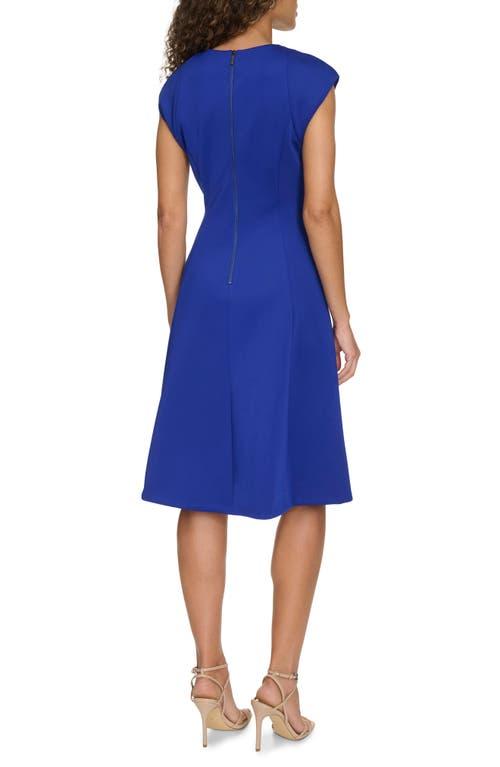 calvin klein illusion-trim fit & flare dress blue Calvin Klein | Dresses | Calvin Klein Dress Royal Blue Size 8p
