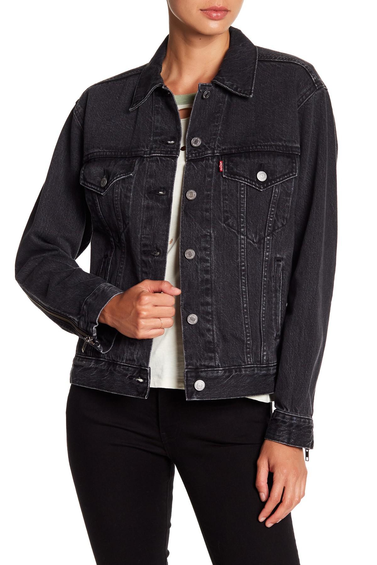 Levi's Ex-boyfriend Zipper Trucker Denim Jacket in Blue - Lyst