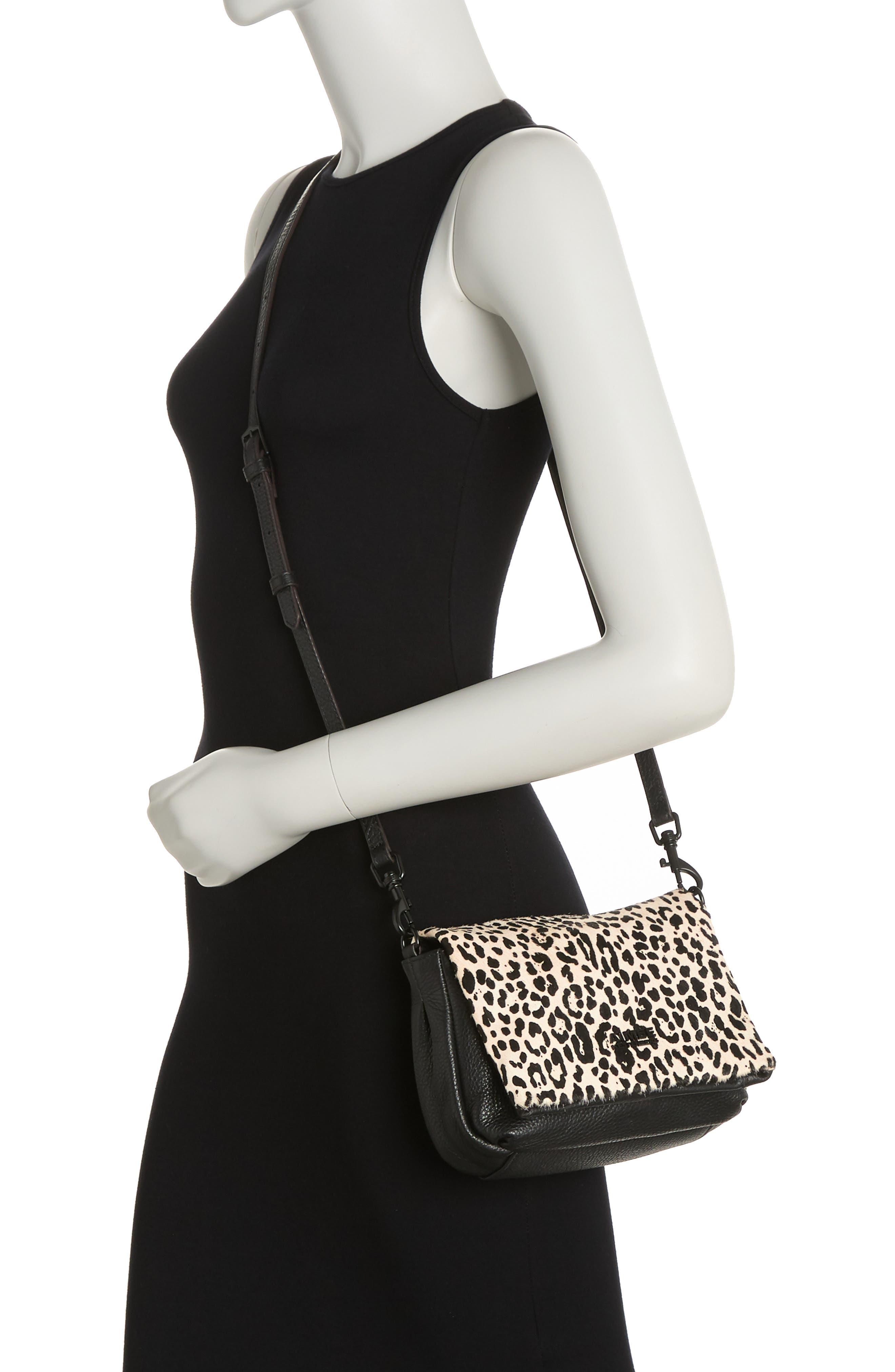 Aimee Kestenberg Famous Double Top Zip Leather Crossbody Bag