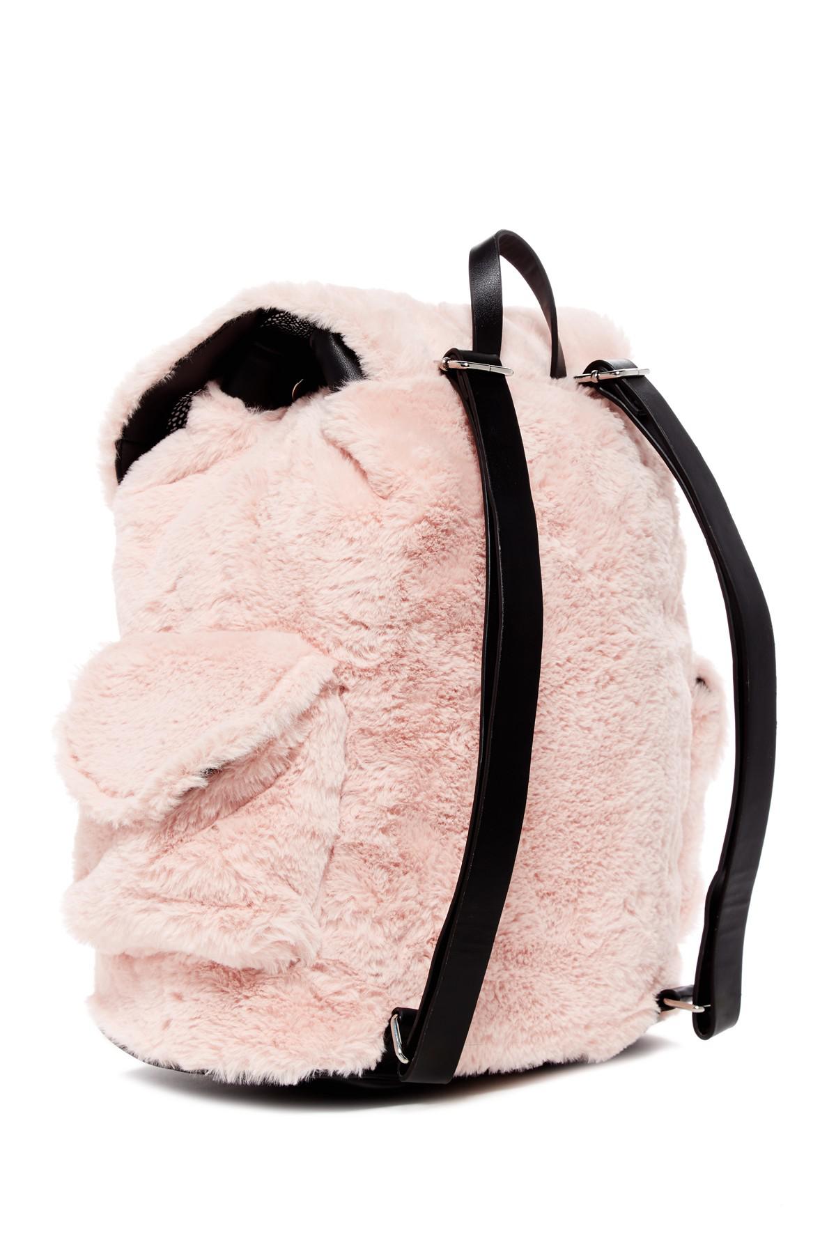 steve madden fur backpack