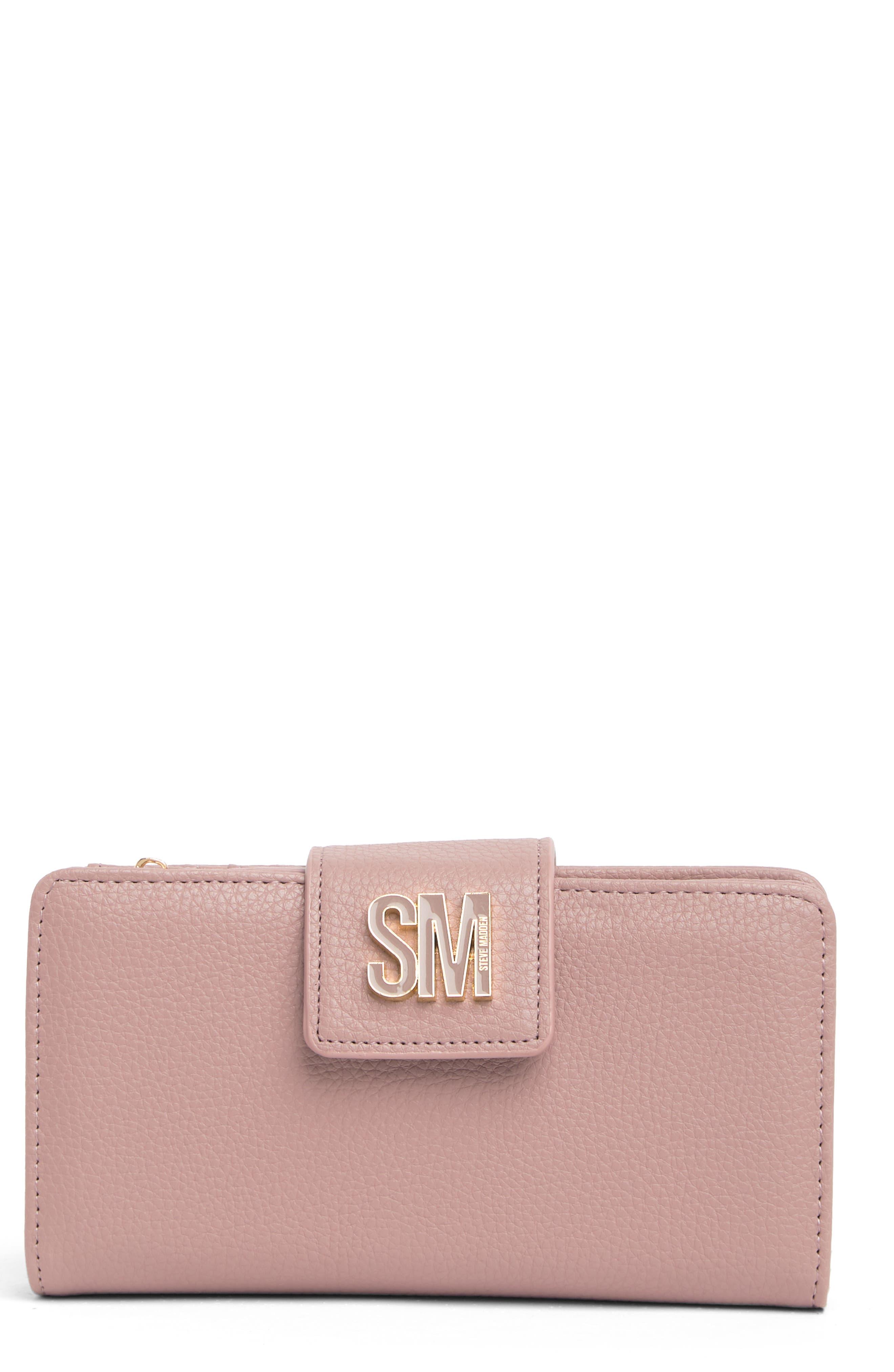 Steve Madden Blindy Smooth Bi fold Wallet In Lilac Mauve At