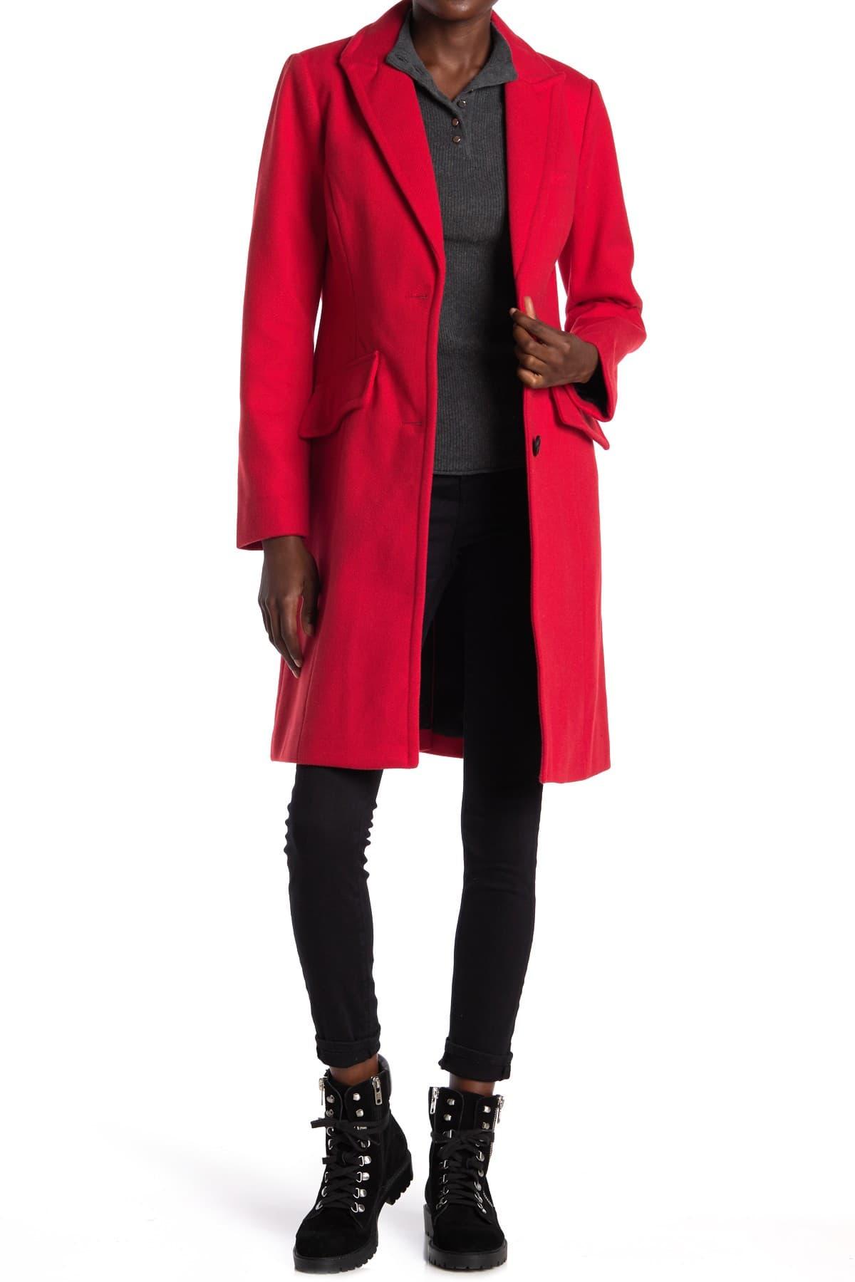 cherry red coat