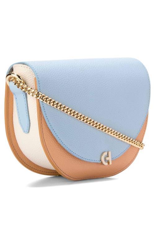 Cole Haan Evie Chain Saddle Crossbody Bag in Blue | Lyst