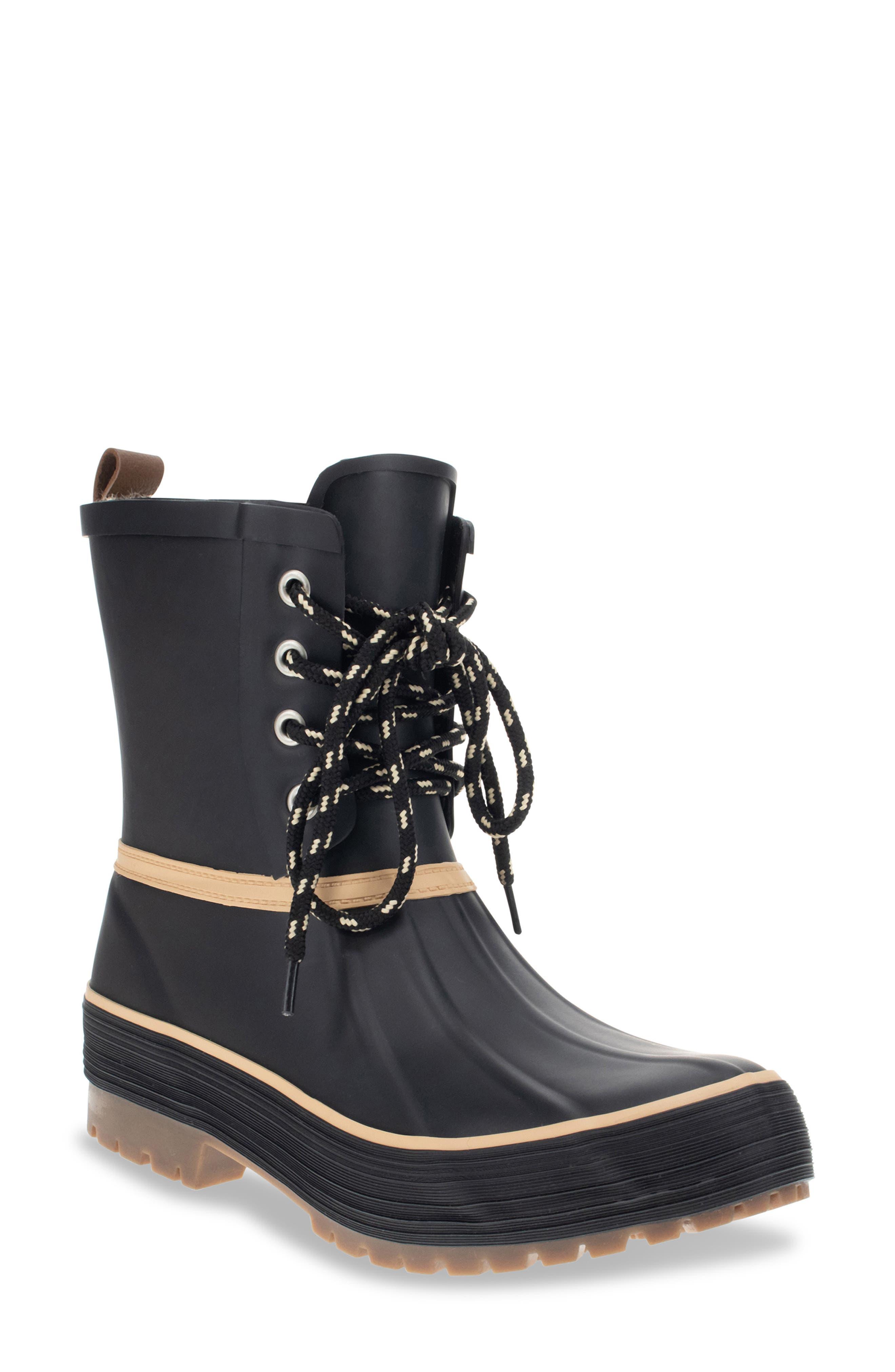 Chooka Everyday Faux Shearling Waterproof Boot in Black Lyst