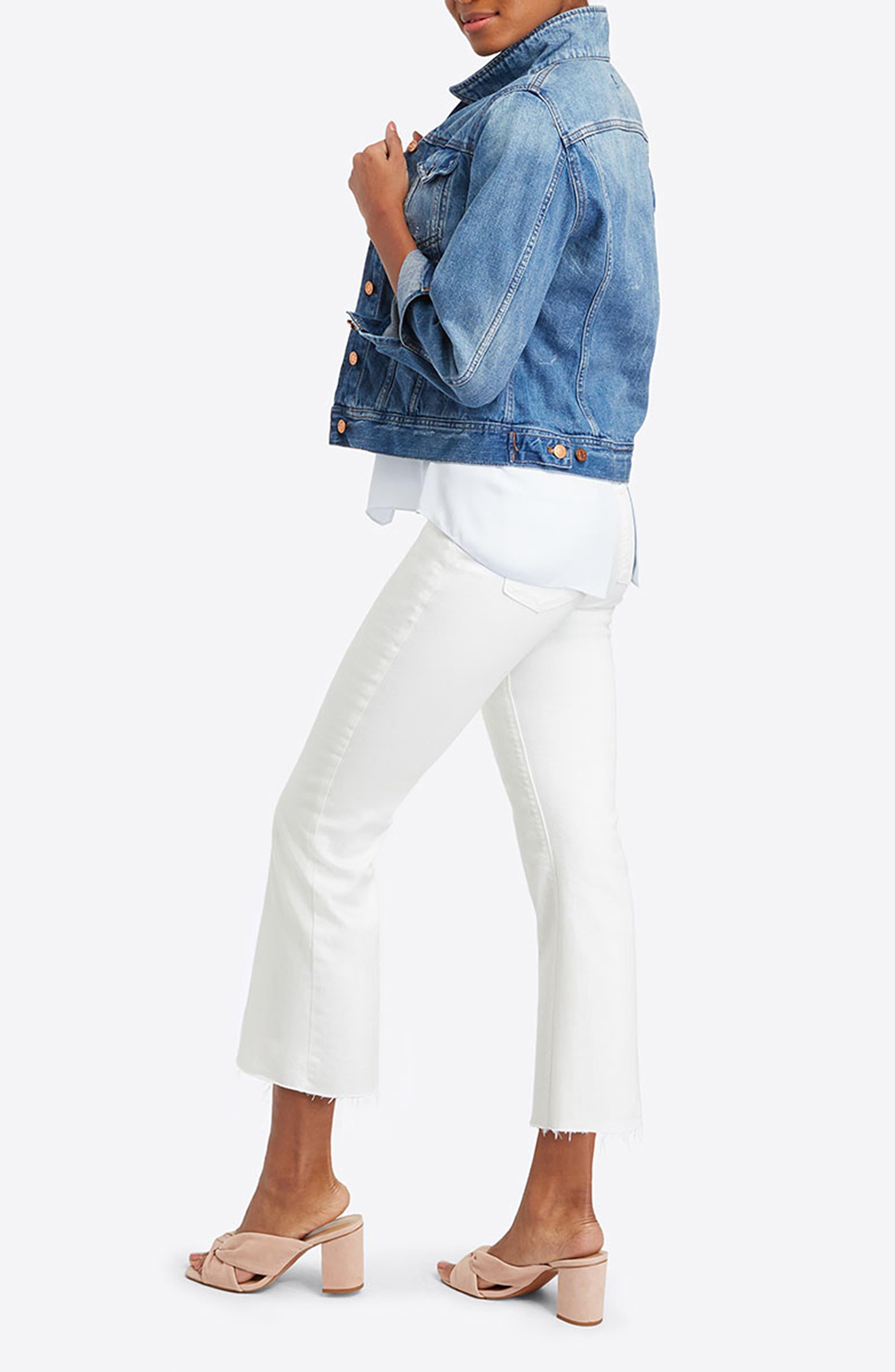 Spanx Cropped Flare Jean Leggings in White