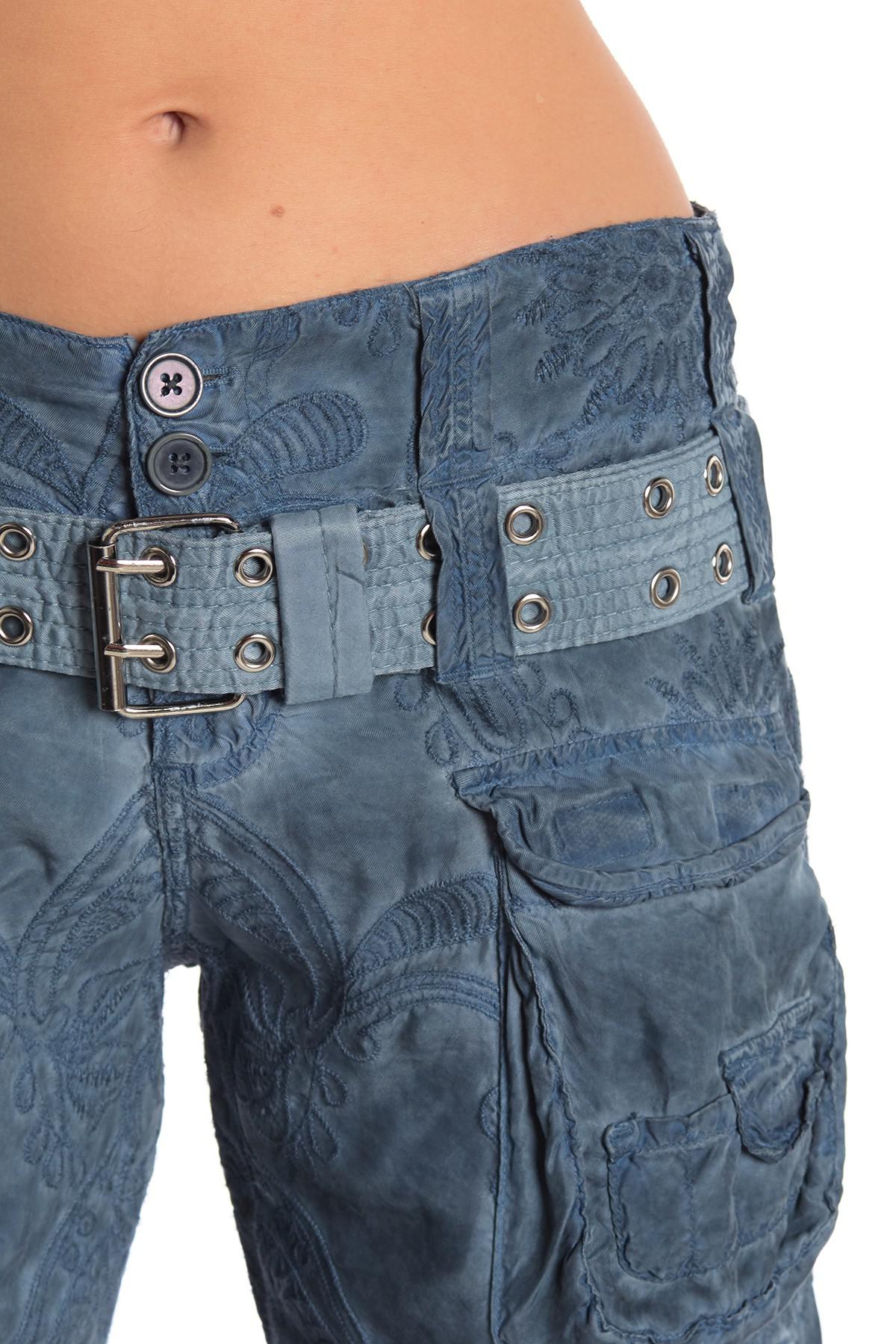 embroidered cargo pants