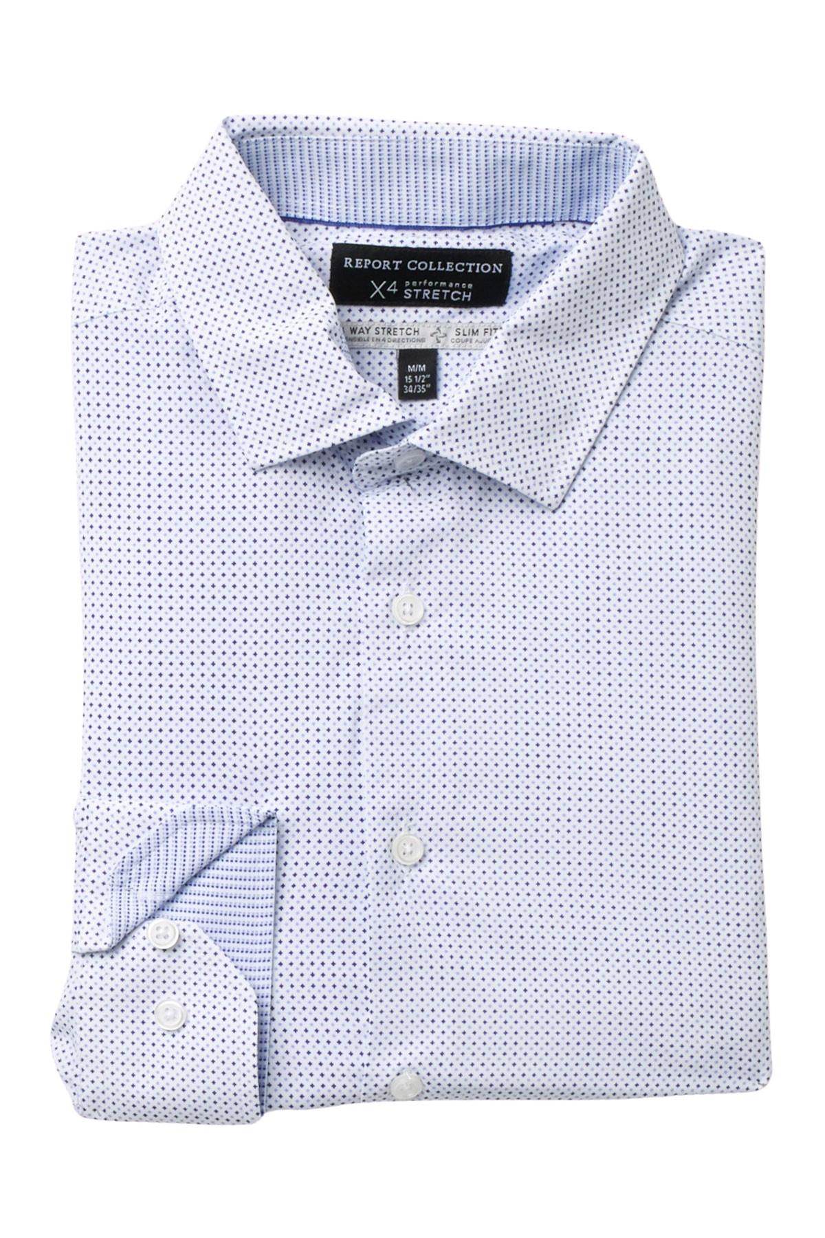 report collection slim fit shirts