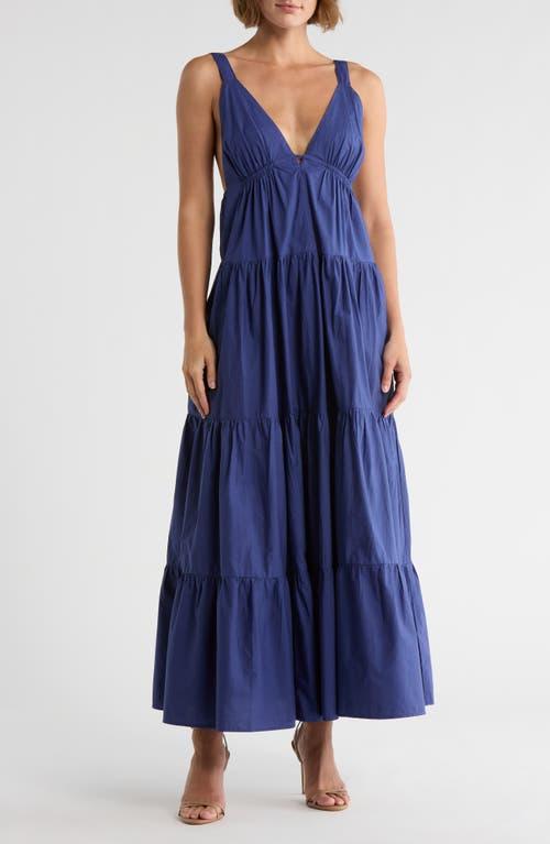 AREA STARS Tiered Babydoll Dress in Blue | Lyst
