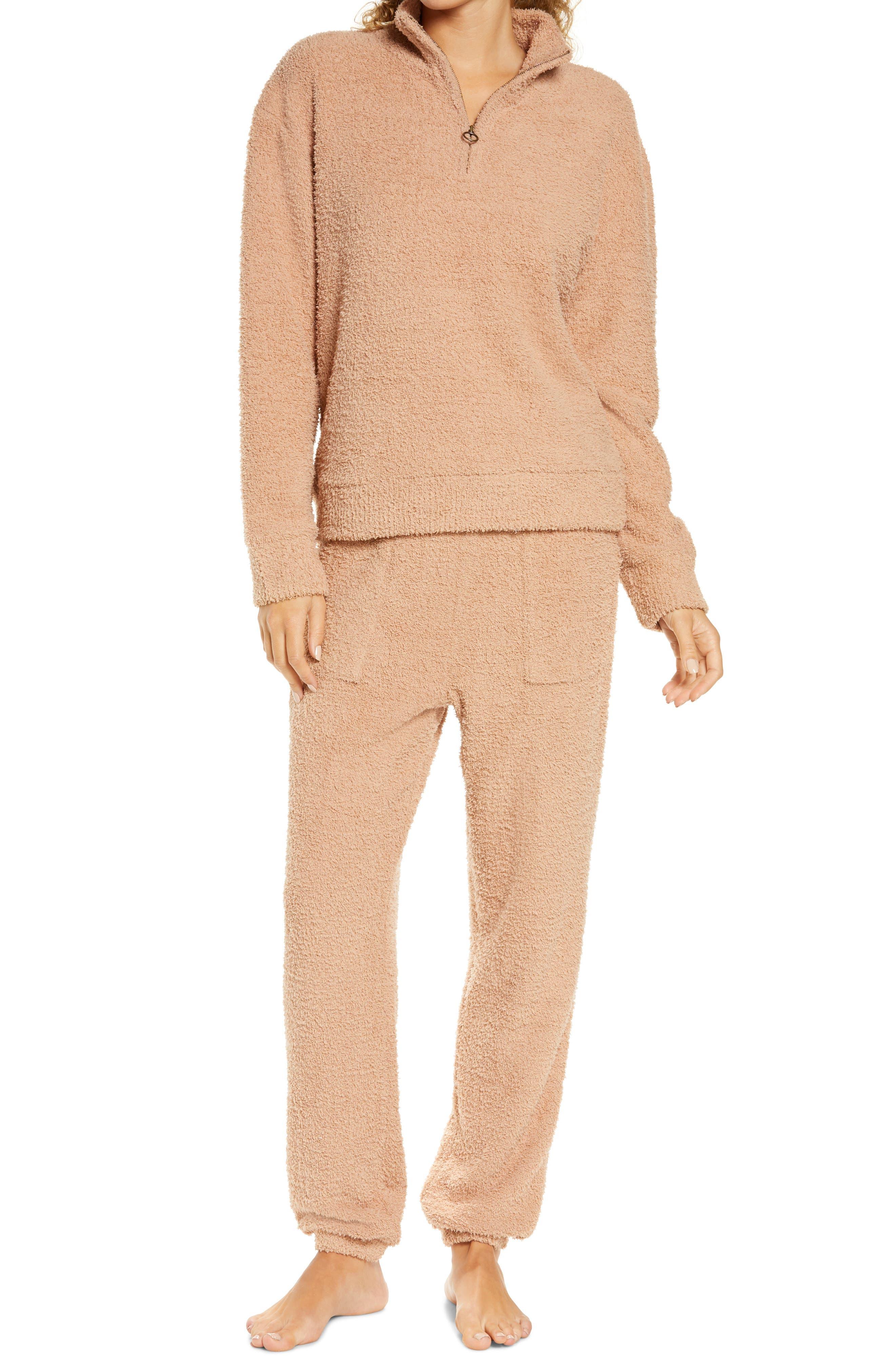 Honeydew Intimates Comfort Queen Quarter Zip Pullover in Natural