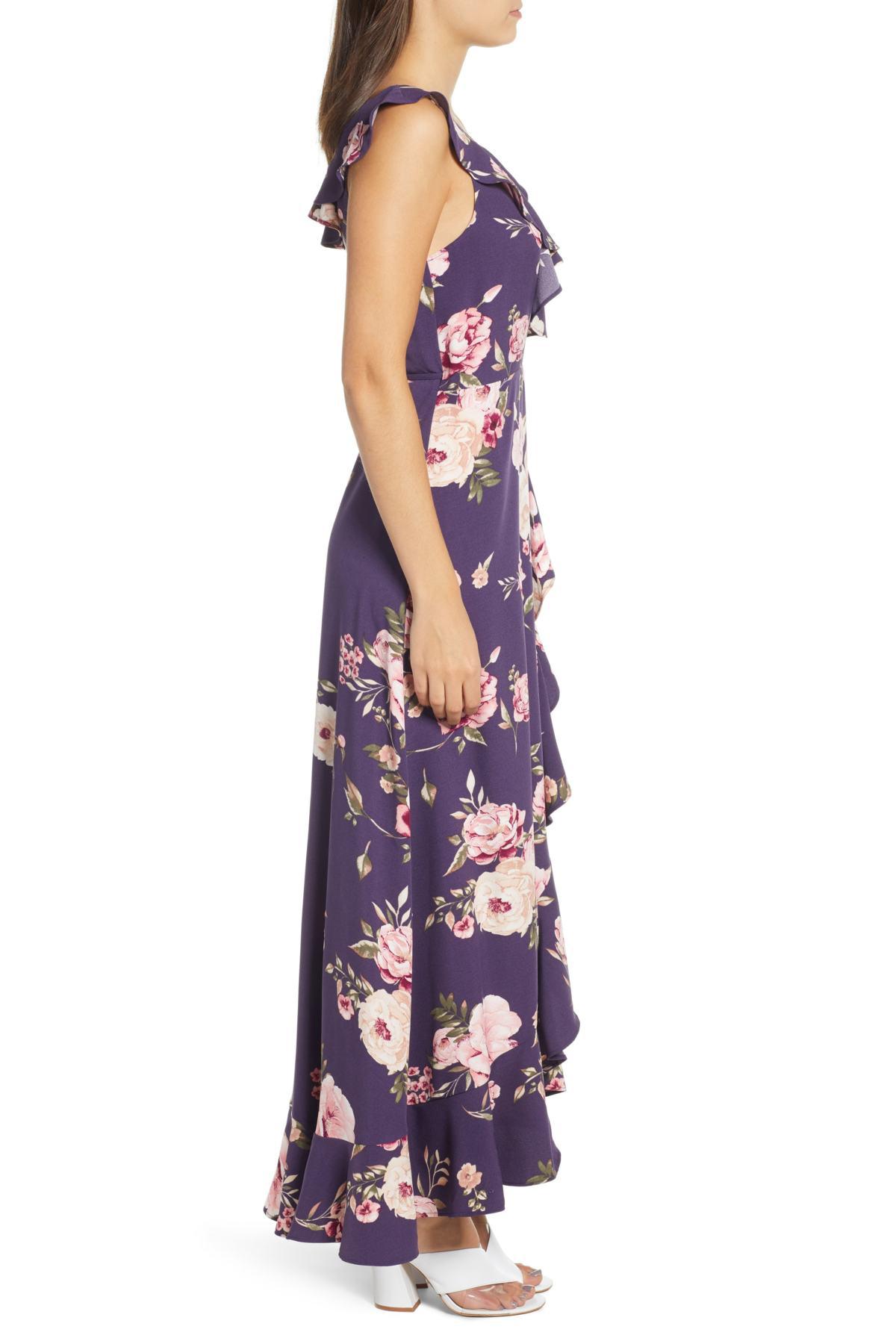 leith floral wrap dress