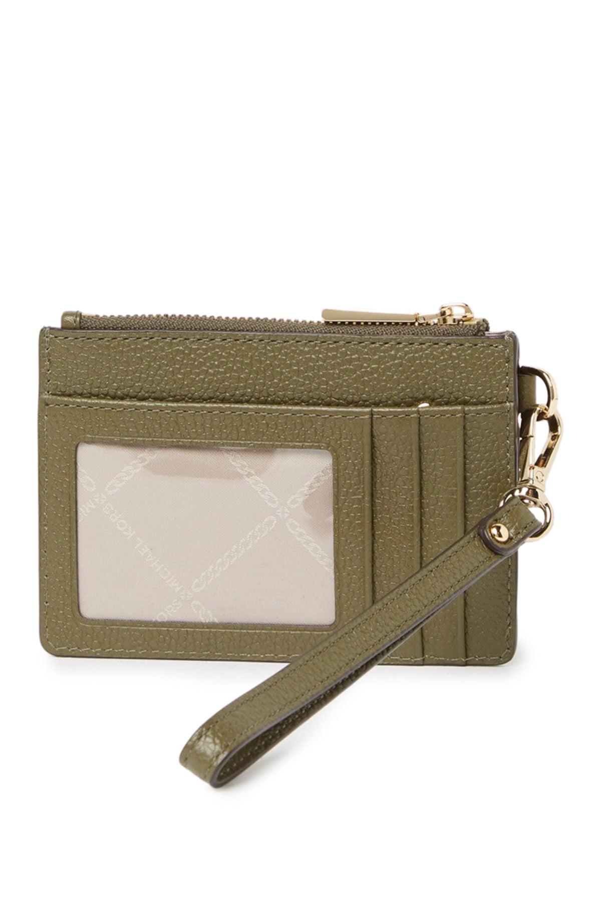 Michael Kors Michael Mercer Pebble Leather Coin Purse in Olive (Green) -  Lyst