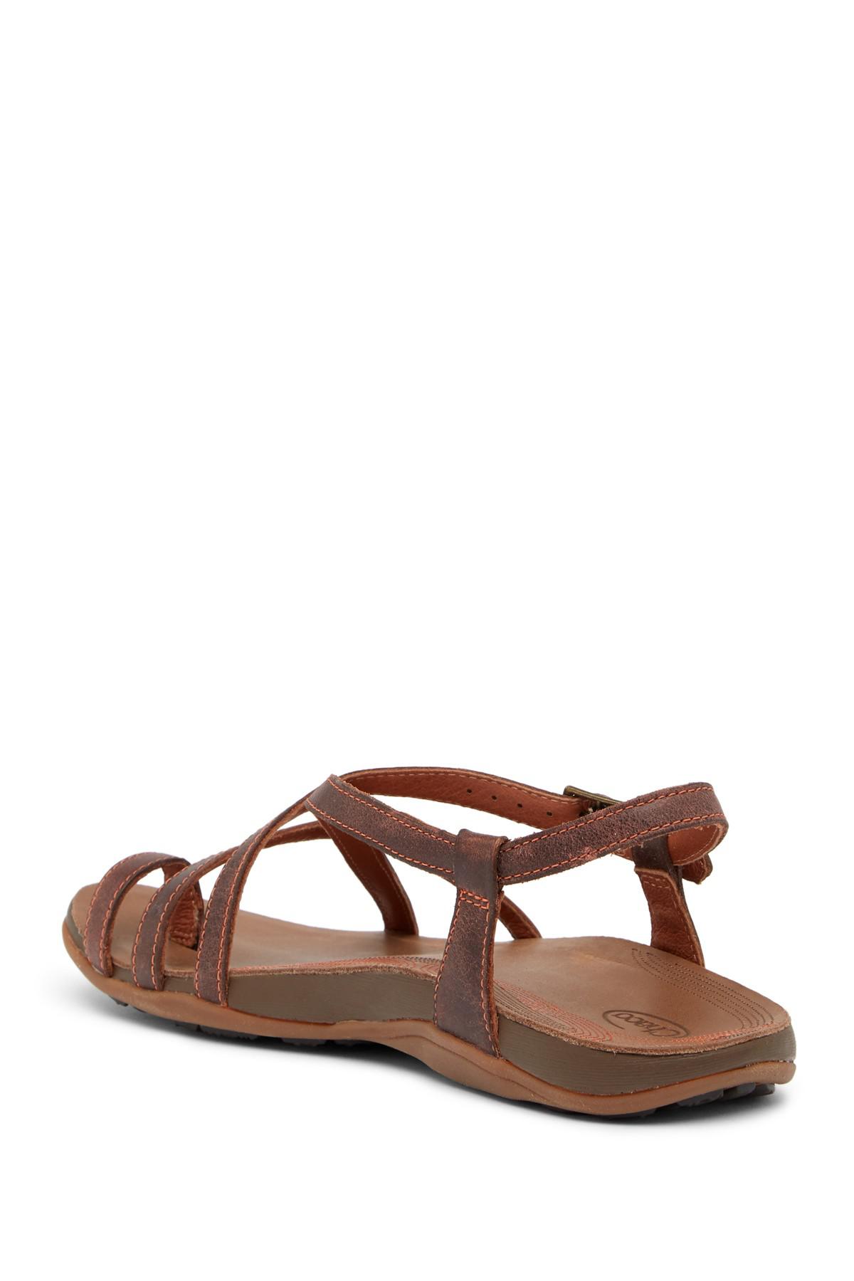 Chaco Dorra Leather Sandal in Brown - Lyst