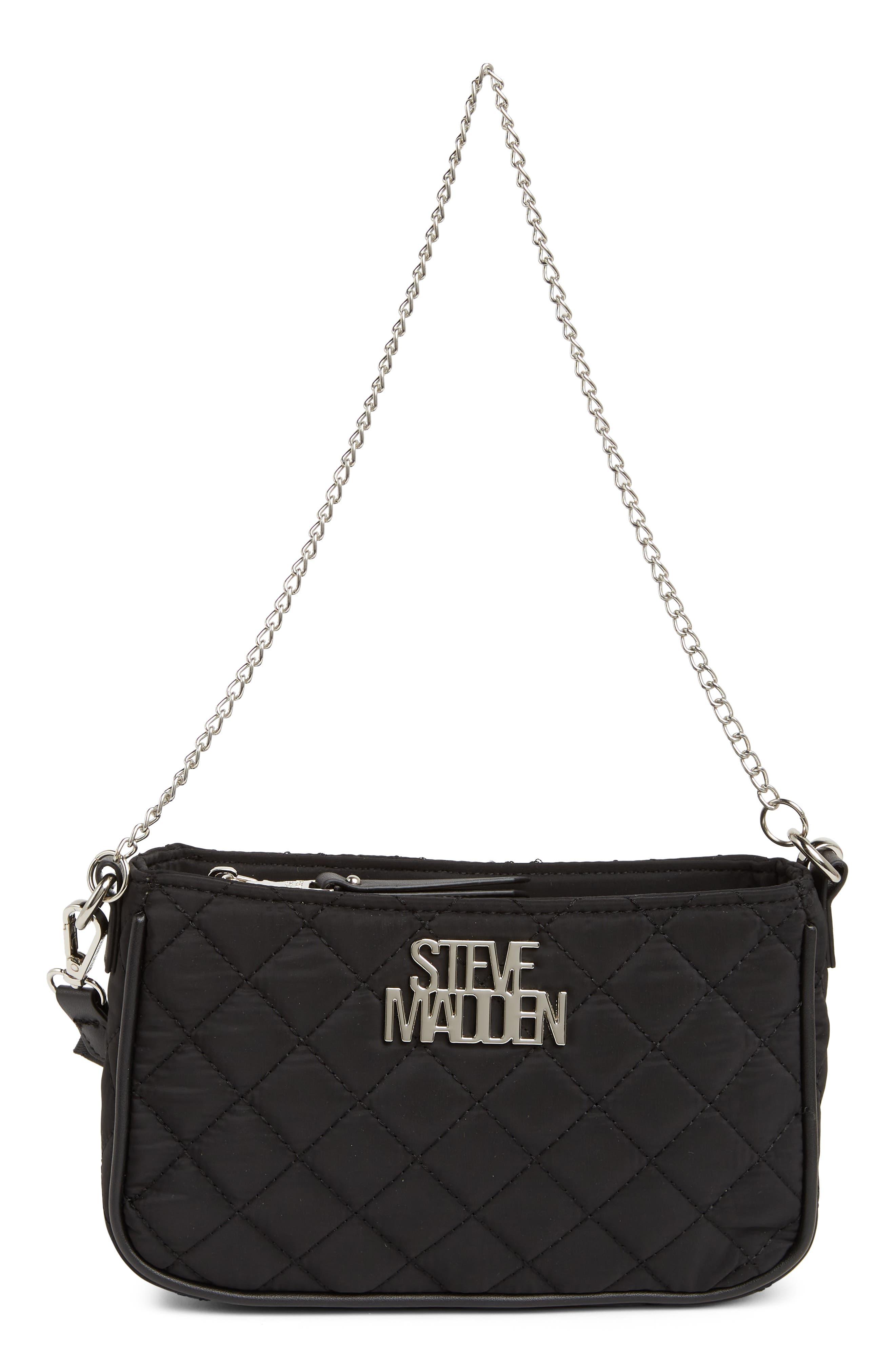 Steve Madden Bfred Quilted Nylon Crossbody Bag in Black Lyst
