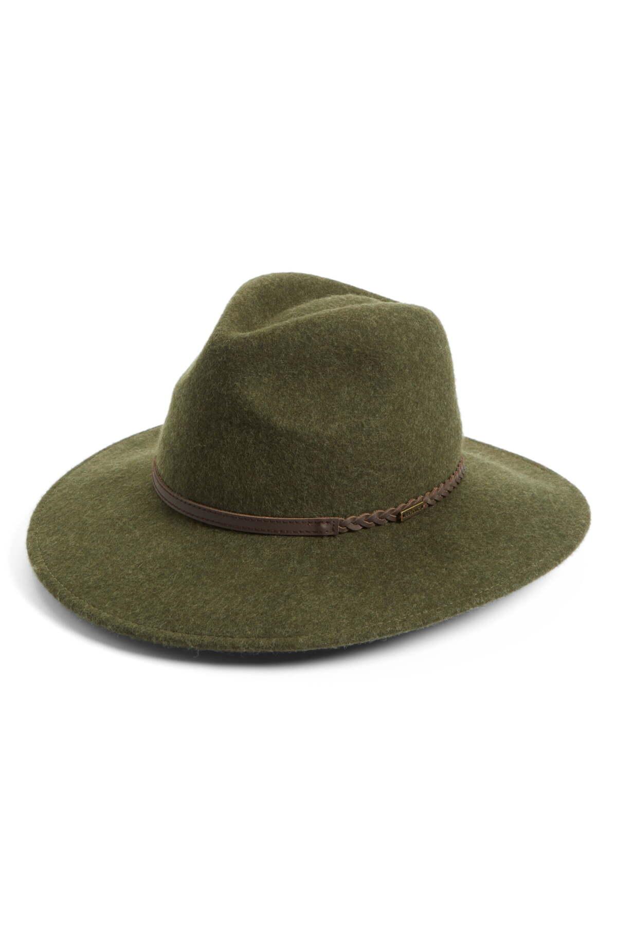 Barbour Tack Felted Wool Fedora in Olive Melange (Green) - Lyst