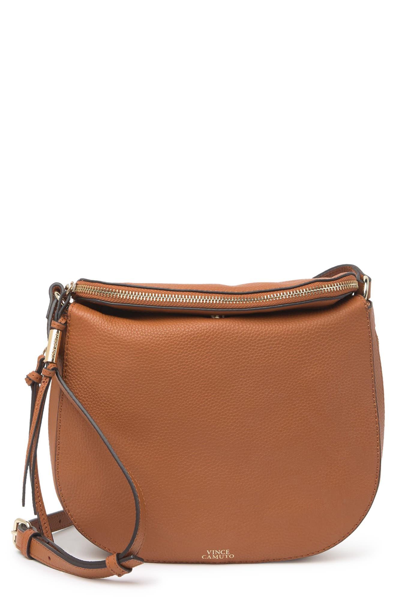 Vince Camuto Kenzy Large Leather Crossbody Bag In Caramel Crisp At Nordstrom  Rack in Brown | Lyst
