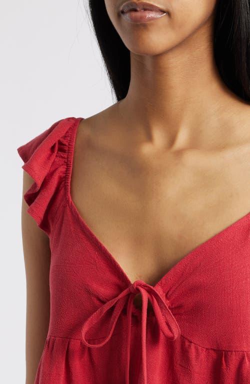 PacSun X La Hearts Babydoll Top in Red