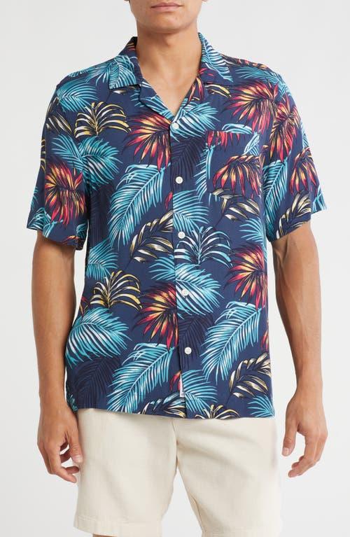 Original Penguin Short Sleeve Camp Shirt in Blue for Men Lyst