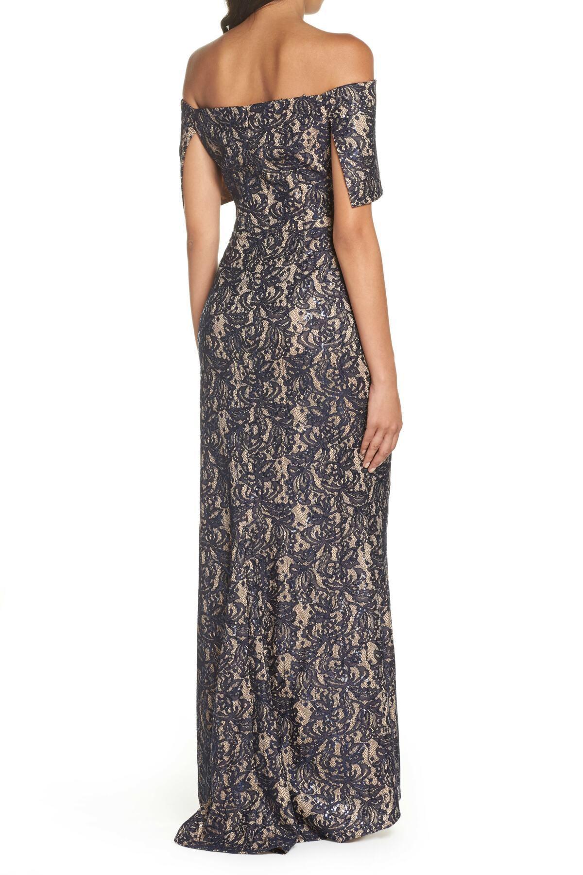 Vince Camuto Sequin Off The Shoulder Gown (regular & Petite) in