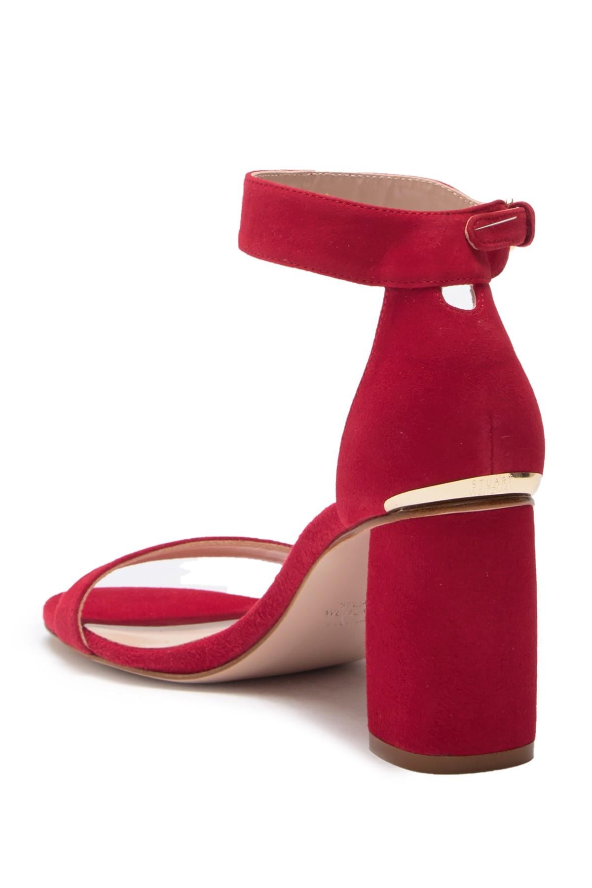 stuart weitzman partly block heel sandals