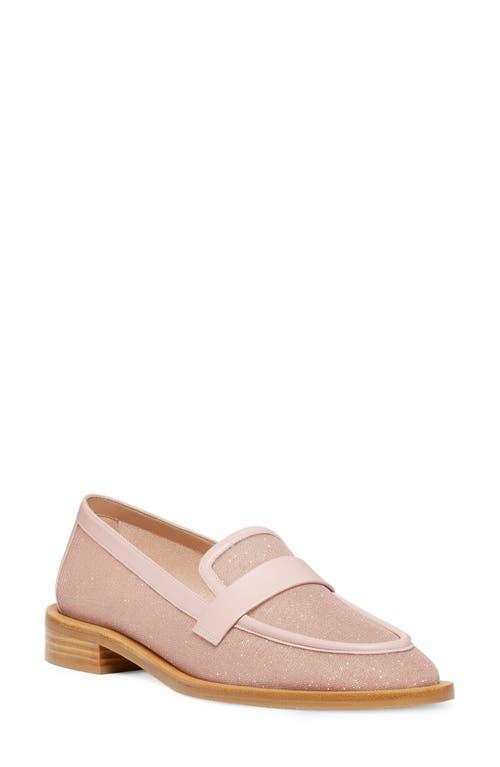 Stuart Weitzman Palmer Glitter Mesh Loafer in Pink | Lyst