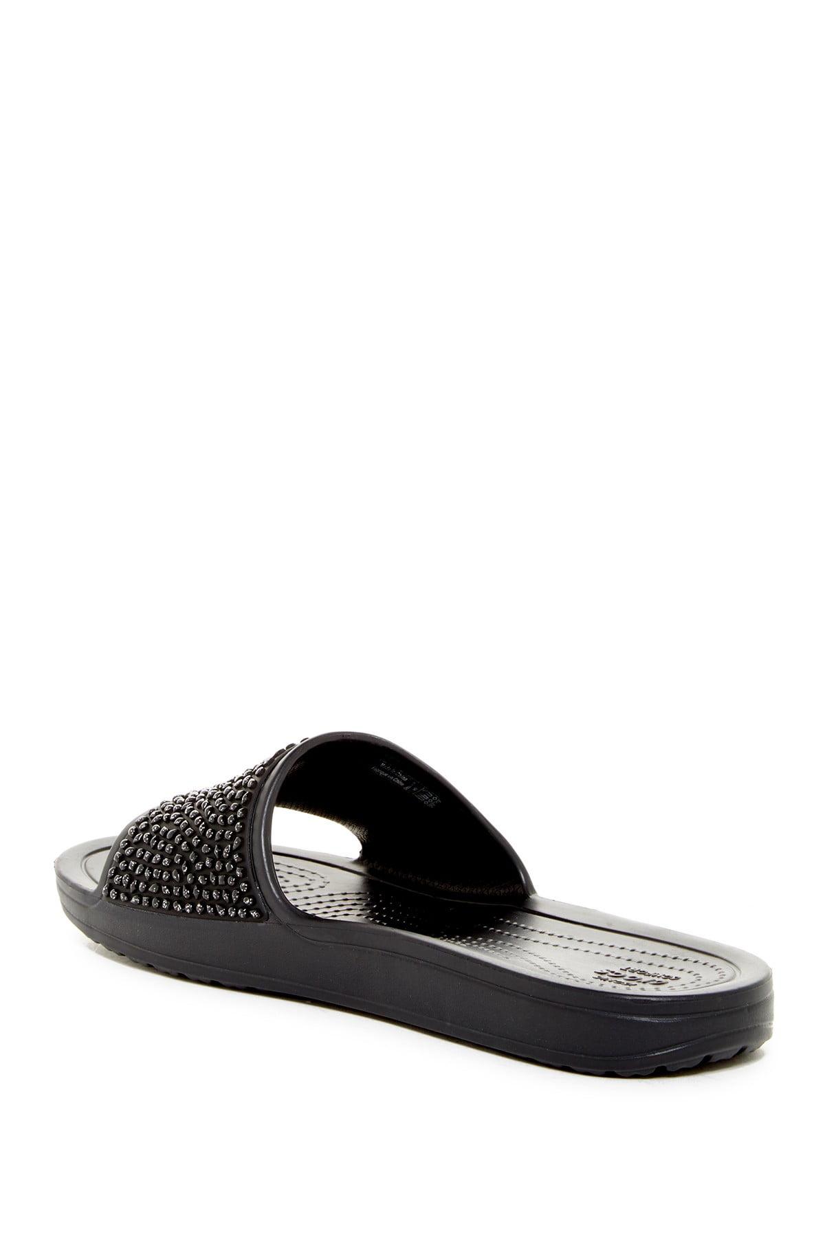 Crocs™ Sloane Embellished Slide Sandal in Black | Lyst