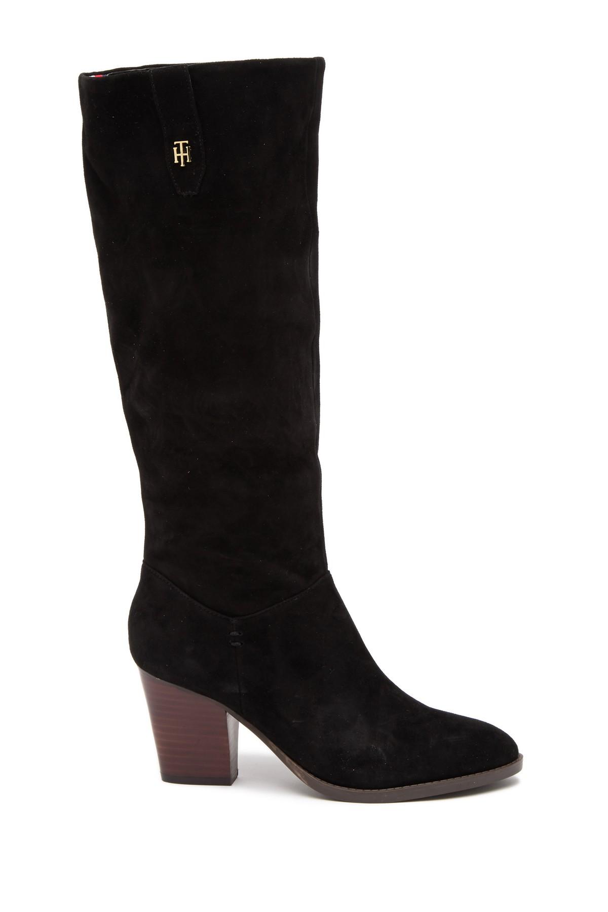 tommy hilfiger women's rosario block heel boots