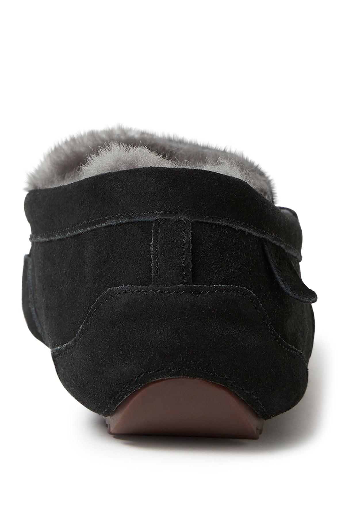 dearfoams fireside melbourne genuine shearling lined moccasin slipper